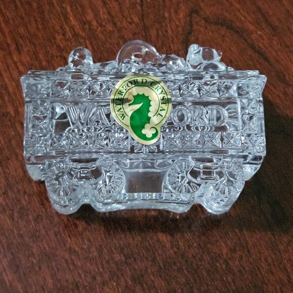 2010 NIB CLASSIC WATERFORD LEAD CRYSTAL COAL CAR TRAIN CHRISTMAS ORNAMENT 2ne - Picture 8 of 16